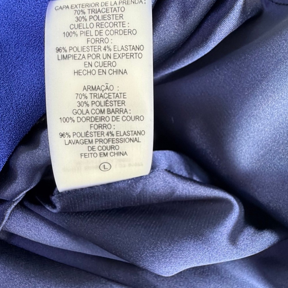 Elie Tahari Royal Blue Sheath Dress Asymmetrical Neck Career Work Cocktail‎ Sz 8 - Picture 15 of 16